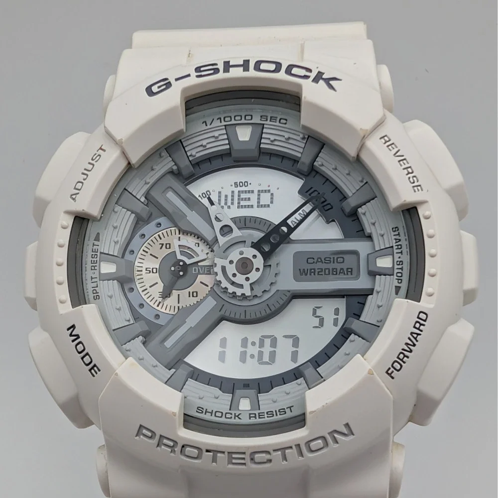 Casio G-Shock‎ GA-110C Watch Mens White Analog Digital Shock Resist 5146 Clean